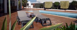 Casa lilia loungers by pool